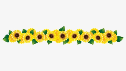 Flower Clipart Row Ftestickers - Row Of Flowers Png, Transparent Png, Transparent PNG