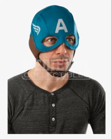 Adult Retro Captain America Mask - Captain America Mask By Fabric, HD Png Download, Transparent PNG
