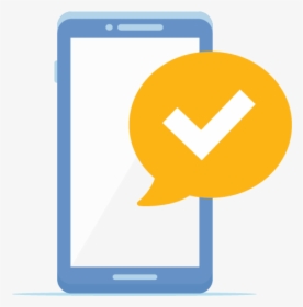 Mobile Device With A Check Mark On The Right - Iphone, HD Png Download, Transparent PNG