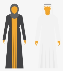 And Of Arabs Men Saudi Arabia Women Clipart - Saudi Arabia Men And Women Dress, HD Png Download, Transparent PNG