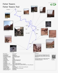 Fisher Towers Trails Map Moab, HD Png Download, Transparent PNG