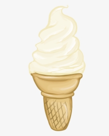 Ice Cream Icon Png - Vanilla Ice Cream Drawing, Transparent Png, Transparent PNG