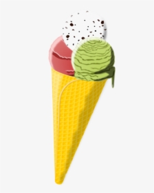 Food,ice Cream,ice Cream Cone - Eis In Waffel Clipart, HD Png Download, Transparent PNG