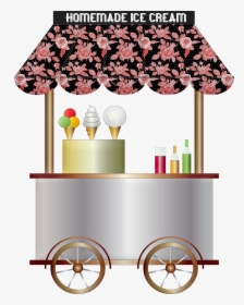 Ice Cream Cart, Ice Cream, Shabby Chic, Chrome, Homemade - Homemade Ice Cream Cliparts, HD Png Download, Transparent PNG