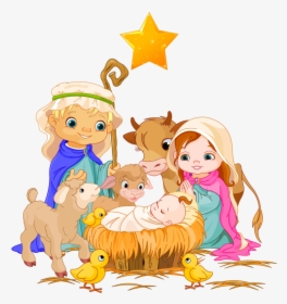 Png Clip Art - Cartoon Nativity Scene, Transparent Png, Transparent PNG