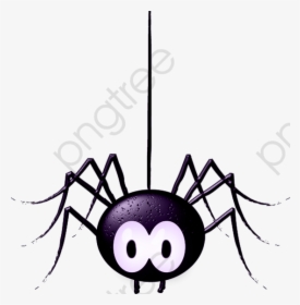 Spider Web Clipart Half - Cartoon Transparent Background Spider, HD Png Download, Transparent PNG