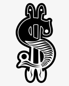 Black And White Dollar Sign, HD Png Download, Transparent PNG