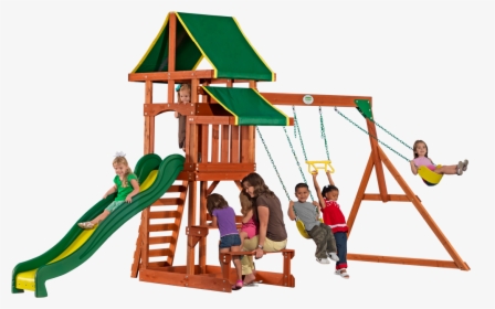 Wooden Playground Swing Set, HD Png Download, Transparent PNG