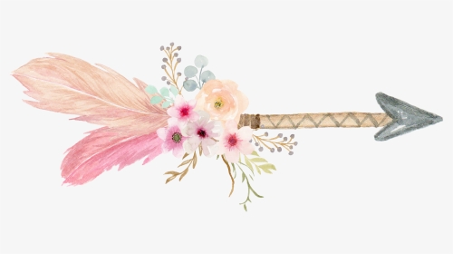 #arrow #boho #bohemian #bohemianstyle #feather #floralarrow - Transparent Boho Floral Arrow, HD Png Download, Transparent PNG