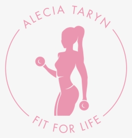 Alecia Taryn Ffl Logo All Pink - Black Woman Working Out Silhouette, HD Png Download, Transparent PNG