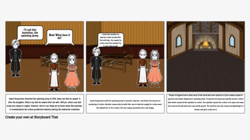 Storyboard On James Hargreaves - Cartoon, HD Png Download, Transparent PNG