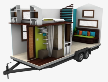 Inside Front Right 01 1 - Tiny House 3d Plan, HD Png Download, Transparent PNG