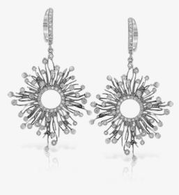 18k White Gold Earrings The Diamond Shop, Inc - Earrings, HD Png Download, Transparent PNG