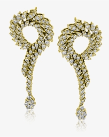 18k Yellow Gold Earrings Diamonds Direct St - Earrings, HD Png Download, Transparent PNG