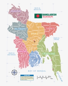 Bangladesh District Map Clip Arts - Hd Map Of Bangladesh, HD Png Download, Transparent PNG