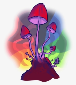 Rainbow Colorful Shroomz Drawing - Illustration, HD Png Download, Transparent PNG
