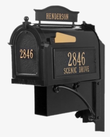 Mailbox Png Hd Quality - Cast Aluminum Post Mailbox, Transparent Png, Transparent PNG