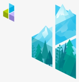 D3 Logo Mountains Vector Design Illustration Branding - Graphic Design, HD Png Download, Transparent PNG