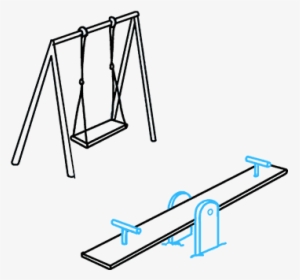 How To Draw A Playground - Playground Drawing Easy, HD Png Download, Transparent PNG