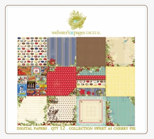 Sweet As Cherry Pie Papers Digi - Patchwork, HD Png Download, Transparent PNG
