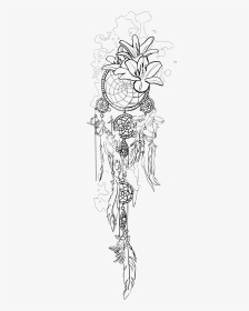 Transparent Henna Design Png - Flower Dream Catcher Drawings, Png Download, Transparent PNG