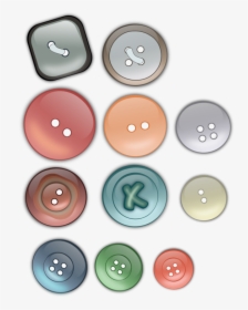 Circle,button,material - Clothes Button Clipart, HD Png Download, Transparent PNG