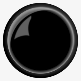 Button, Round Shiny Black - Shiny Black Button, HD Png Download, Transparent PNG