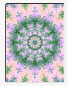 Rose Pink Green Explosion Of Flowers Mandala Blanket - Clock, HD Png Download, Transparent PNG