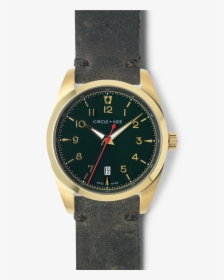 Gold Watch Green Dial Distressed Brown Leather Band - Vincero Chrono S Rose Gold, HD Png Download, Transparent PNG
