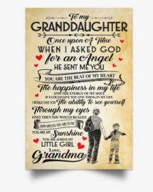 To My Granddaughter You Are My Sunshine Love Grandma - Poster, HD Png Download, Transparent PNG