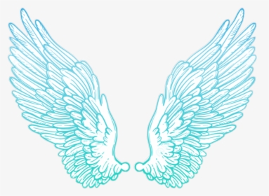 #green #blue #neon #glowing #wings #swirl #spiral #green - Pink And Blue Angel Wings, HD Png Download, Transparent PNG