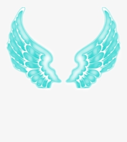 #wings #neon #glowingwings #glow #neonwings #blue #blueneon - Neon Light Wings Png, Transparent Png, Transparent PNG