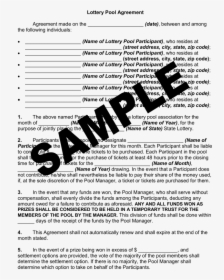 Office Lottery Pool Contract Template Editable Thank - Tattoo Customer Contracts, HD Png Download, Transparent PNG