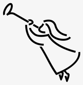 Vector Illustration Of Spiritual Angel Blowing Trumpet - Anjo Com Com Corneta, HD Png Download, Transparent PNG