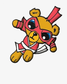 12 Powerpuff -red Teddy Bear Ninja - Cartoon, HD Png Download, Transparent PNG