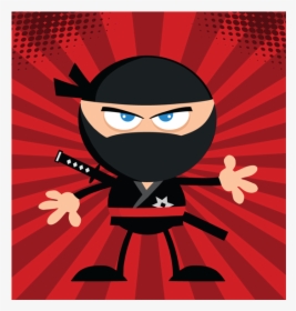 Ninja Warrior Cartoon Character Warrior Vector Humor - American Ninja Warrior Cartoon, HD Png Download, Transparent PNG