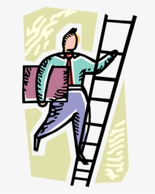 Vector Illustration Of Businessman Climbs Corporate, HD Png Download, Transparent PNG