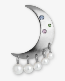 Pearl Moon Earring   Title Pearl Moon Earring - Body Jewelry, HD Png Download, Transparent PNG