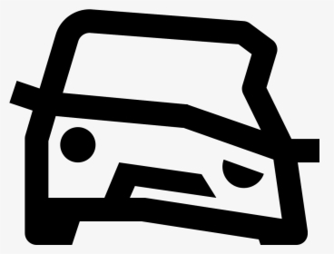 It S A Logo Of A Crashed Car Evident By One Side Of - Icon, HD Png Download, Transparent PNG