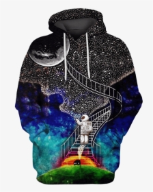 Gearhuman 3d Astronaut Climbing The Ladder To The Moon - Hoodie You Ll Float Too, HD Png Download, Transparent PNG