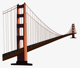 Golden Gate Bridge Clip Art San Francisco Oakland Bay - Golden Gate Bridge, HD Png Download, Transparent PNG