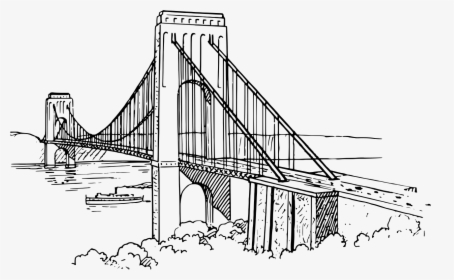 3d Drawing Of Suspension Bridge, HD Png Download, Transparent PNG