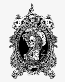 #frame #picture #gothic #skeleton #skull #dead #undead - Transparent Gothic Skull, HD Png Download, Transparent PNG