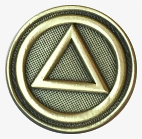 Aa Logo Circle Triangle Lapel Pin Alcoholics Anonymous - Sobriety Pin, HD Png Download, Transparent PNG