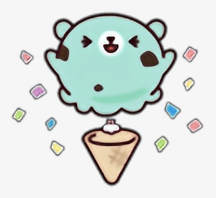 Ice Cream Line Sticker Clipart , Png Download - Stickers Png Line Kawaii, Transparent Png, Transparent PNG