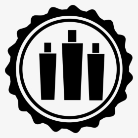 Hair Salon Badge Circle With Three Bottles - 100% Uptime, HD Png Download, Transparent PNG