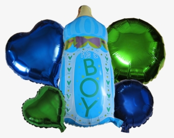 Baby Bottle Boy Balloons 5 Pieces Set - Inflatable, HD Png Download, Transparent PNG