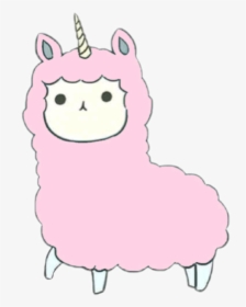 Kawaii Rainbow Cartoon Unicorn - Kawaii Unicorn Llamas, HD Png Download, Transparent PNG