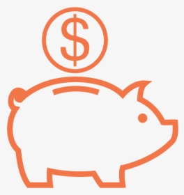 Save Your Money Icon, Hd Png Download , Png Download - Piggy Bank Clip Art Black And White, Transparent Png, Transparent PNG