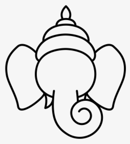 Ganpati Icon Png - Clip Art Of Ganesha, Transparent Png, Transparent PNG